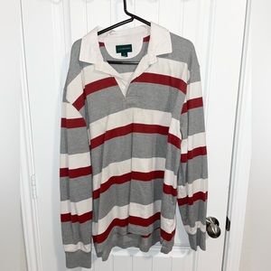 Men’s jcrew long sleeved rugby style collared shirt
